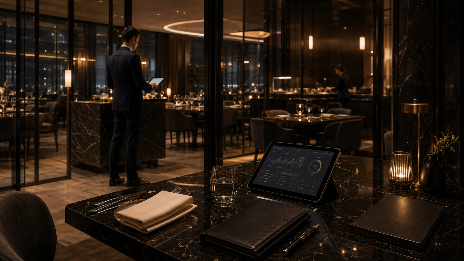 Premium hospitality business atmosphere for Dubai.